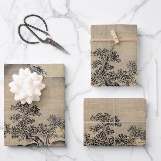 Kano Chikanobu Landscape Wrapping Paper (Voorkant)