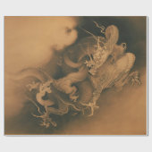 Kanō Hōgai Two Dragons in Clouds Cadeaupapier (Vlak)