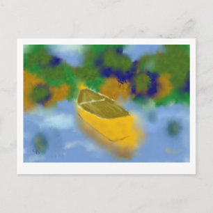 Kano in de waterkunst briefkaart