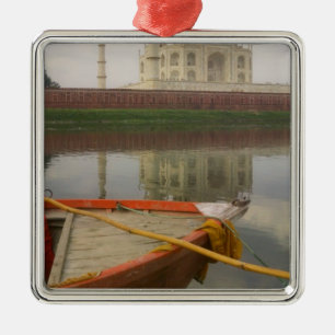 Kano in water met Taj Mahal, Agra, India Metalen Ornament
