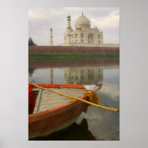Kano in water met Taj Mahal, Agra, India Poster