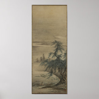 Kano Masanobu - Waardevolle Lotuses Poster