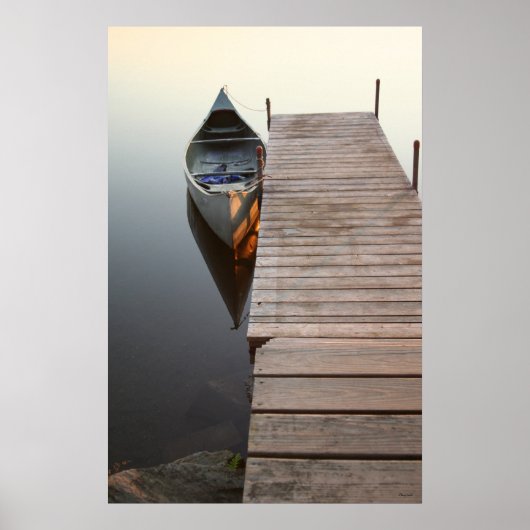 kano op een kristalhelder meer - Gepersonaliseerd Poster (Voorkant)