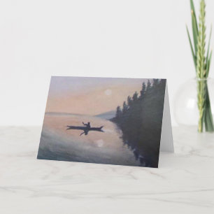 Kano op een Vreedzaam Meer Kaart