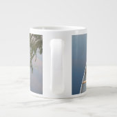 Kano op het meer bij zonsondergang in Canada Jumbo Mok (Achterkant)