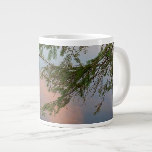 Kano op het meer bij zonsondergang in Canada Jumbo Mok (Voorkant rechts)