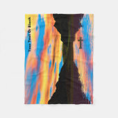 Kano op zonsondergang meer gooien deken (Voorkant)