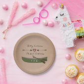 Kano + pijlen rustieke bruiloft papieren bordje (Feest)