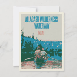 Kanoën Avontuur in Allagash Wilderness Waterway Briefkaart