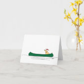 Kanoën Christmas Pup Kaart (Gele Bloem)