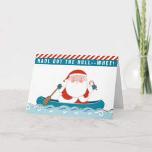 Kanoëren Kanaal Kerst Kaart