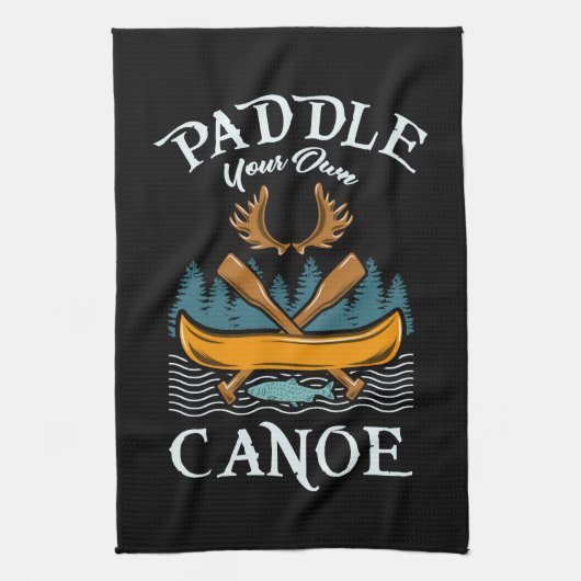 Kanoestellen - Paddle Your Own Canoe Theedoek (Verticaal)