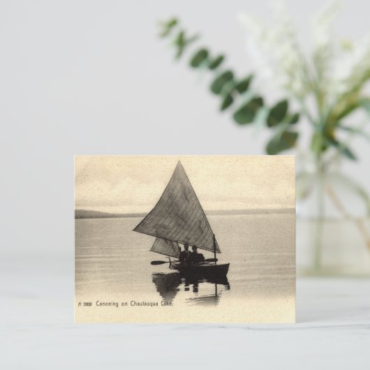 Kanoing op het Chatauqua New York 1905  Briefkaart (Staand voorkant)