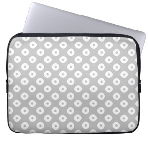 "Kanoko" Fawn Spot Pattern White Laptop Sleeve