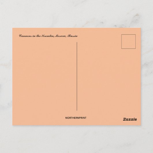 Kanonnen in het Kremlin Moskou Rusland Briefkaart (Achterkant)