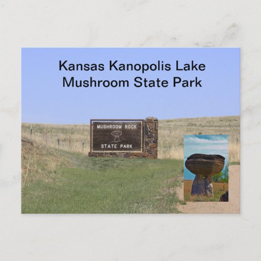 Kanopolis Lake Mushroom State Park CARTE POST (Devant)