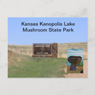 Kanopolis Lake Mushroom State Park POST CARD Briefkaart