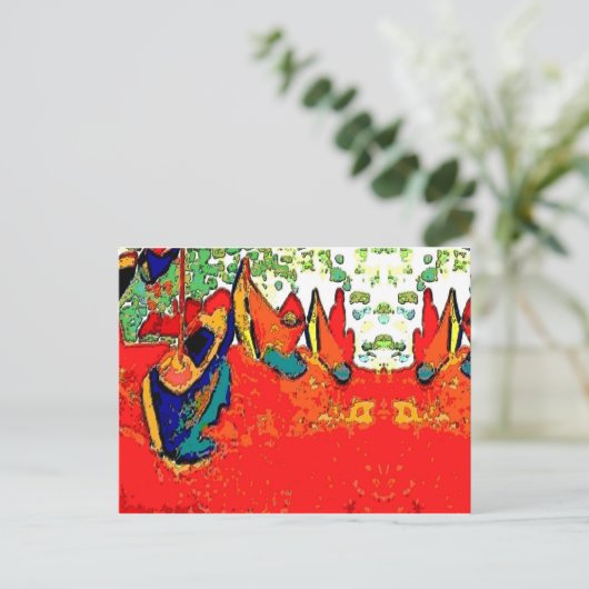 Kano's en boten briefkaart (Staand voorkant)