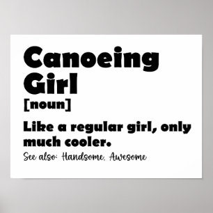 Kanovaren Meisje Definitie Kanovaren Vrouwen Meisj Poster
