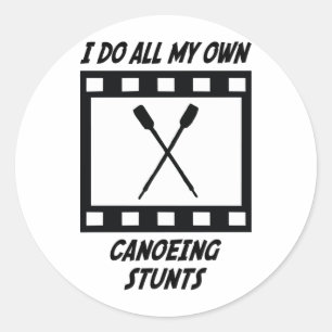 Kanovaren Stunts Ronde Sticker