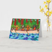 Kanovende katten kaart (Gele Bloem)