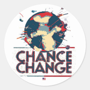 kans te veranderen ronde sticker