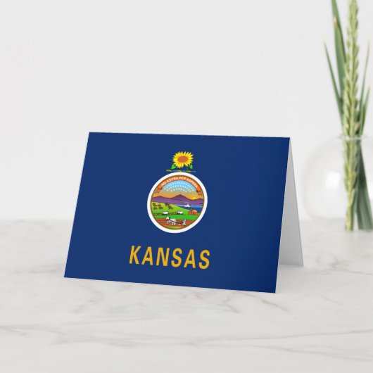 Kansan Flag, Flag of Kansas Kaart (Voorkant)