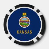 Kansan Flag, Flag of Kansas Poker Chips (Achterkant)