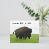 Kansas 1861 - 2011 briefkaart (Staand voorkant)