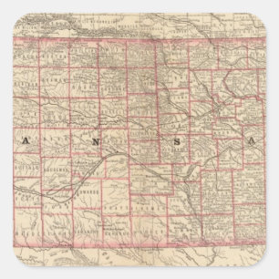 Kansas 3 vierkante sticker