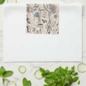 Kansas  Afbeelding Map Theedoek (Gevouwen)