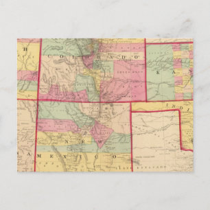 Kansas, Arizona, Colorado, New Mexico, Utah Briefkaart