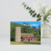 Kansas Barn Post Card Briefkaart (Staand voorkant)