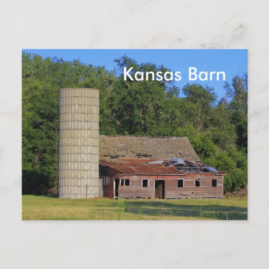 Kansas Barn Post Card Briefkaart (Voorkant)