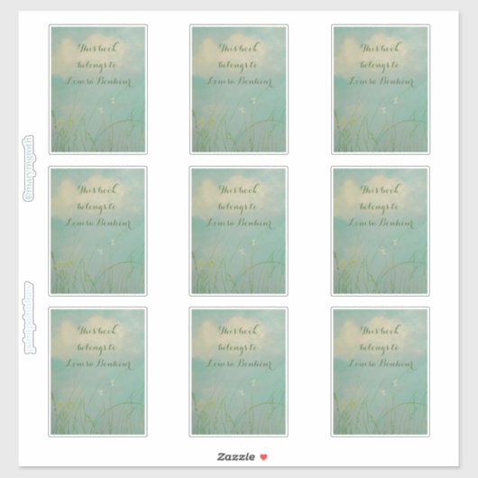 'Kansas' boekenplaat Sticker (Vel)