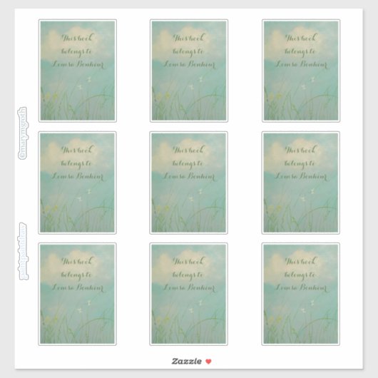 'Kansas' boekenplaat Sticker (Vel)