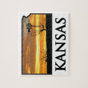 Kansas Boerderij Windmill Legpuzzel