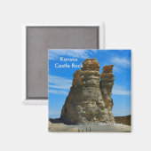 Kansas Castle Rock MAGNET Magneet (Voorkant / Achterkant)