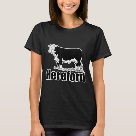 Kansas Cattle Farming Beef Hereford Cow Pictu T-shirt (Voorkant)