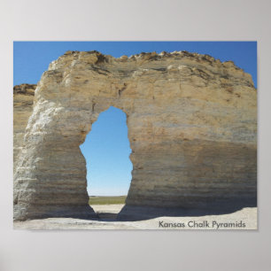 Kansas Chalk Pyramids Poster