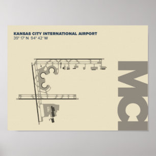 Kansas City Airport (MCI)  Diagram Poster