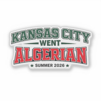 Kansas City Algerijnse typografie sticker