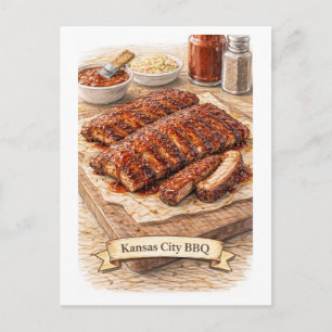 Kansas City BBQ (Amerikaanse voedingsserie) Briefkaart