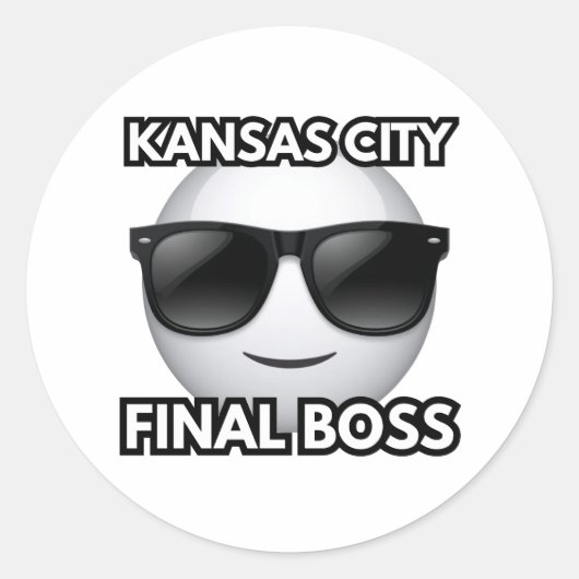 Kansas City Boss Final Émoji Autocollant Cool (Devant)