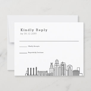 Kansas City bruiloft Gestileerde Skyline RSVP