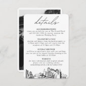 Kansas City bruiloft verticale details Informatiekaartje (Voorkant / Achterkant)