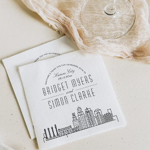 Kansas City Deco Skyline Weddenschap Napkins Servet