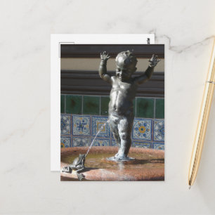 Kansas City fontein jongen en kikker Briefkaart