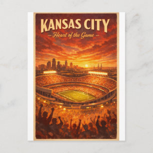 KANSAS CITY – Hart van het spel Briefkaart