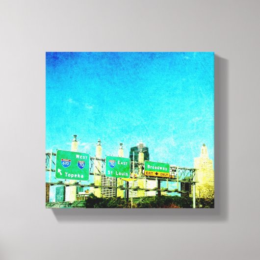 Kansas City Highway Canvas Afdruk (Voorkant)